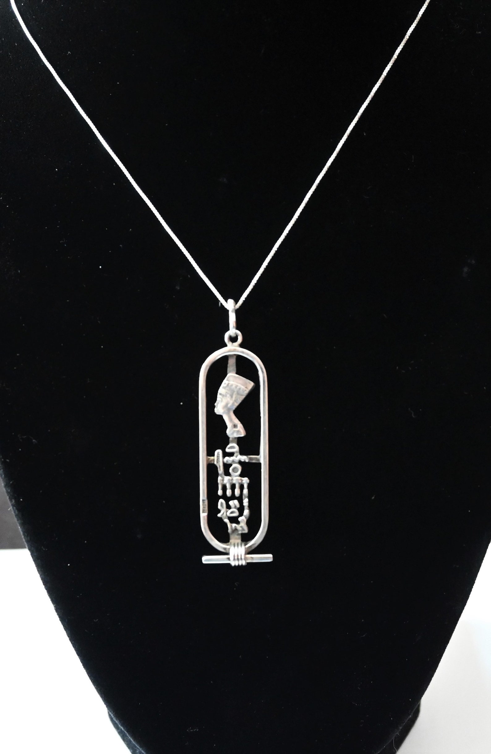 Lovely Egyptian Sterling Silver Pendant on 22 Inch Sterling Etsy UK