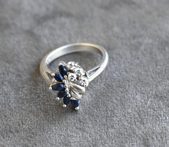 Stunning sterling silver statement ring with colo… - image 3