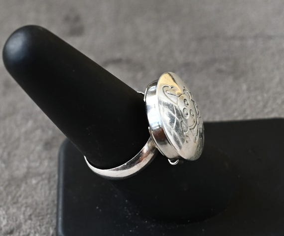 Unique Navajo Button Cover Ring size 8  by Davin … - image 6