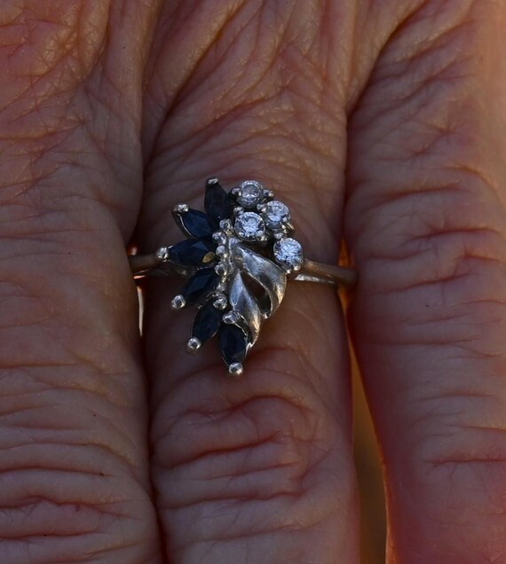 Stunning sterling silver statement ring with colo… - image 7