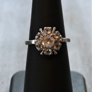 Beautiful Sterling Silver Bling Ring CZ Sterling size 6 High setting 5.8 grams Cubic Zirconia Engagement Ring  -Stunning!