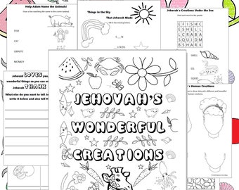 Jonah Activity Sheets JW Printables for Kids Family | Etsy