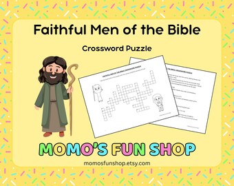 Getrouwe mannen van de Bijbel woord kruiswoordpuzzel - JW Printables for Kids, gezinsaanbidding, activiteitenblad vergadering, pdf-bestand direct downloaden