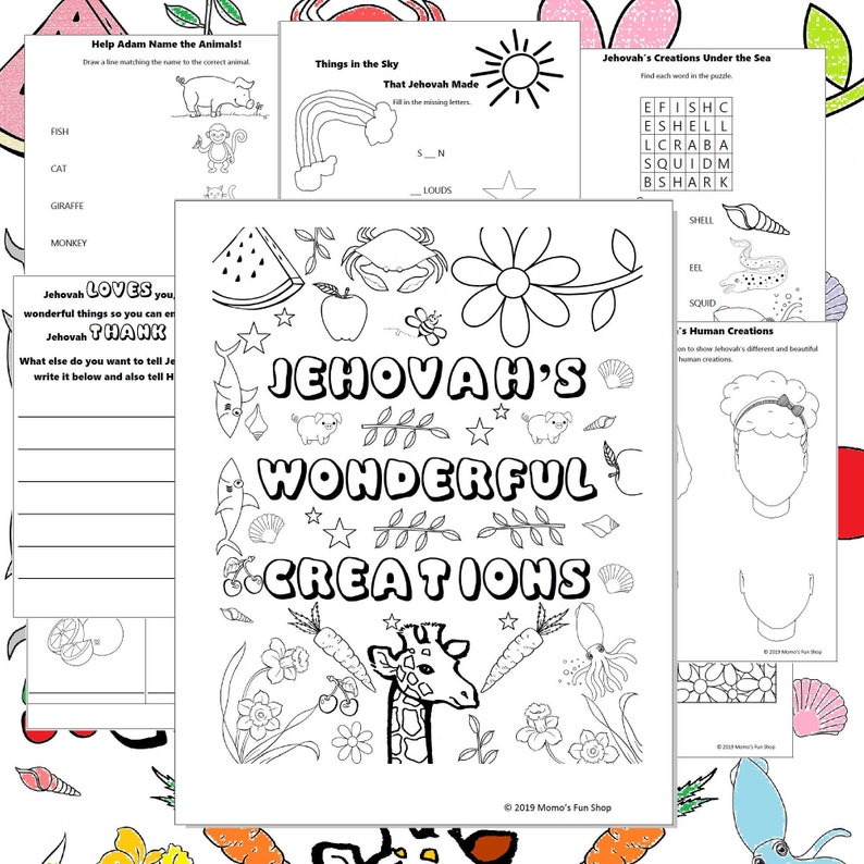 Bundle #1 JW Activities for Kids - Family Worship Printables, Meeting ...