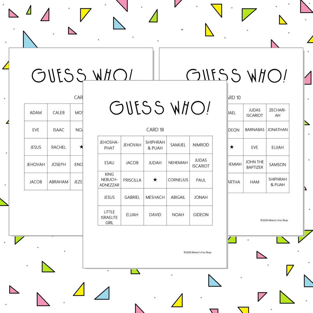 Guess Who! Bible Game - JW Family Worship Night, Instant Download ...