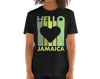 Hello Jamaica Green Short-Sleeve Unisex T-Shirt