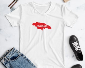 KERIKA Apparel Red Jamaica Island Women's T-shirt