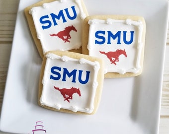 Custom Grad Cookies | Class of 2026 Cookies | Graduation Cookies | SMU | Personalized Cookies | School Graduation Favors | High School