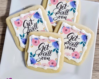 Get Well Soon Cookies | Custom Cookies | Friend Gift | Sympathy Cookies  | Sympathy Gift| Recovering Gift | Get Well Gift | Custom Gift