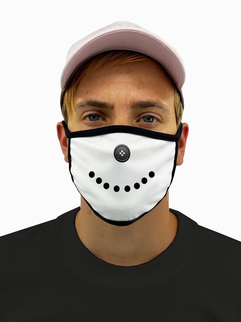 Frosty the Snowman Face Mask With Filter Pocket Designer Face Etsy
