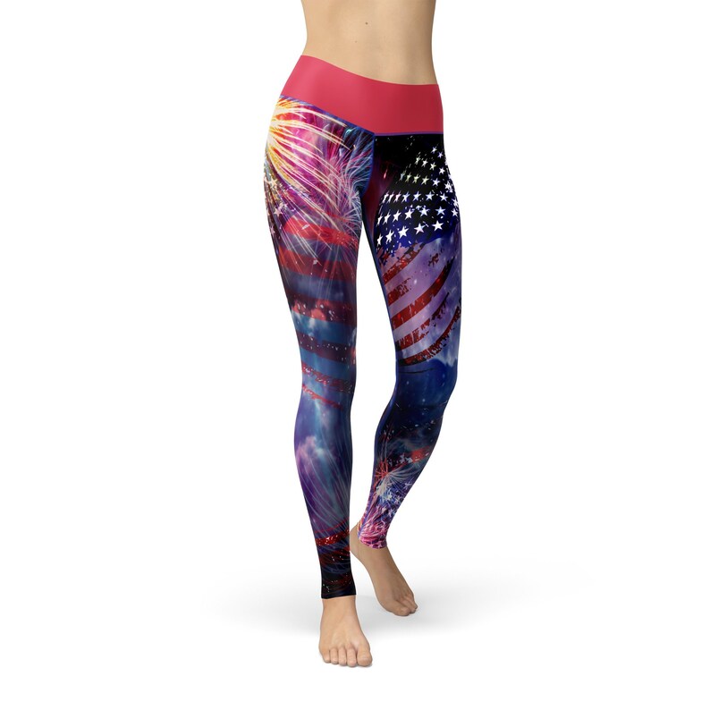 Leggings for Women Workout Leggings Jean July Fourth Leggings Fitness Leggings