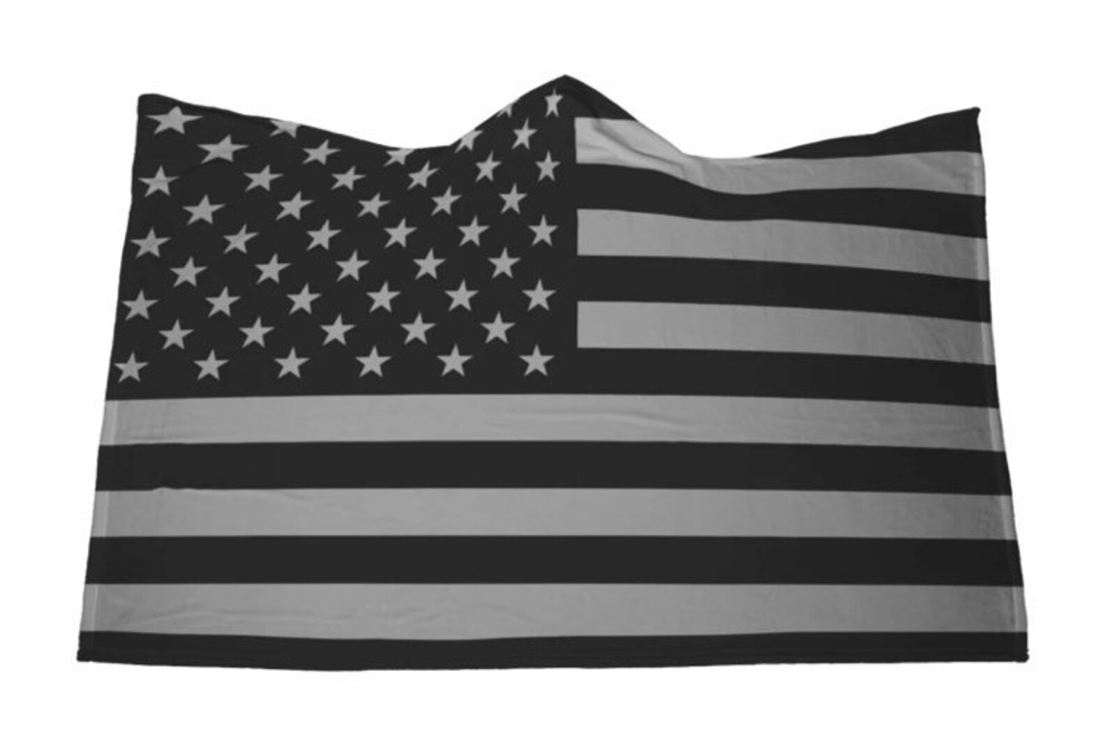 Black & Gray American Flag Hooded Blanket USA Flag Blanket Etsy