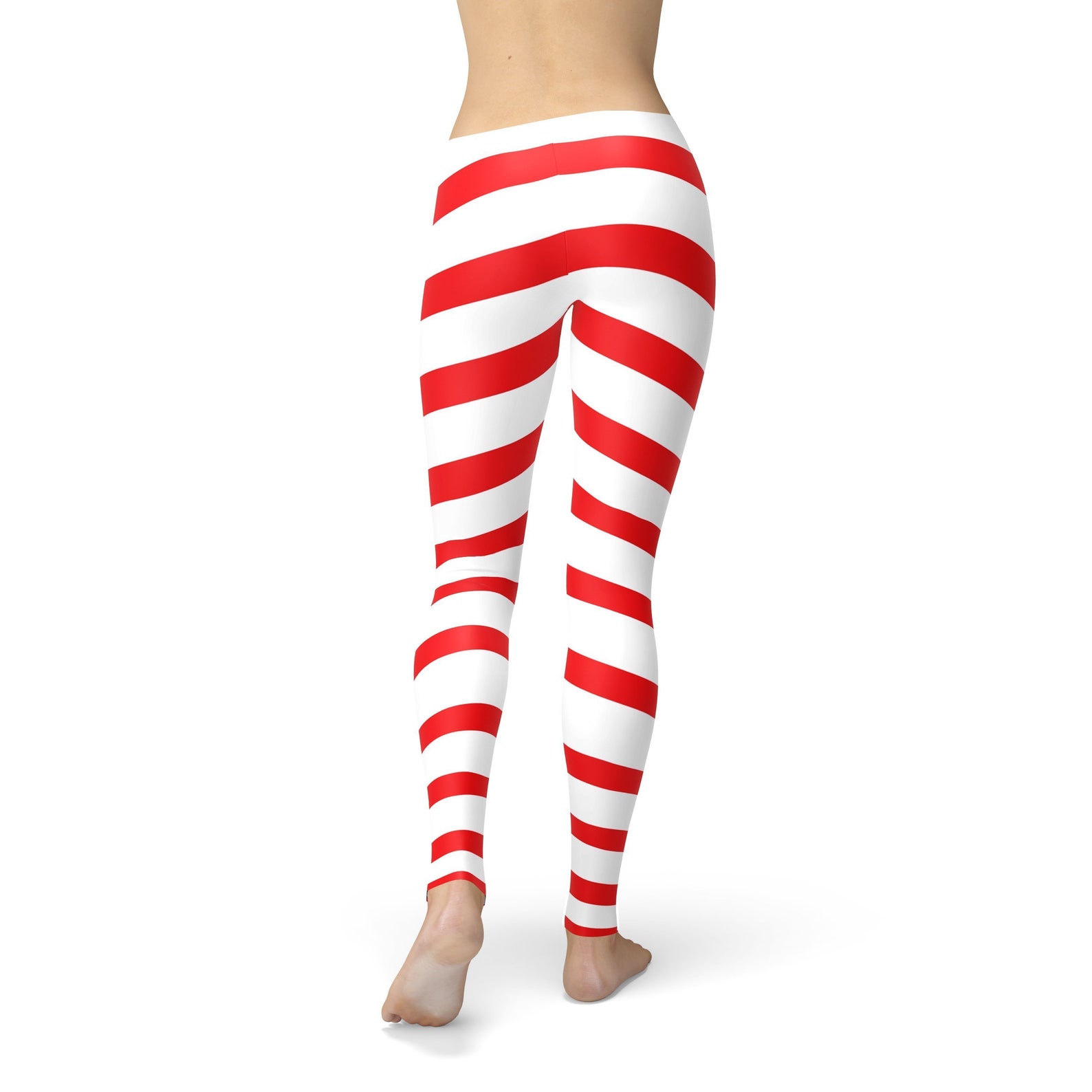 Avery Red Candy Cane Leggings Leggings for Women Fitness | Etsy