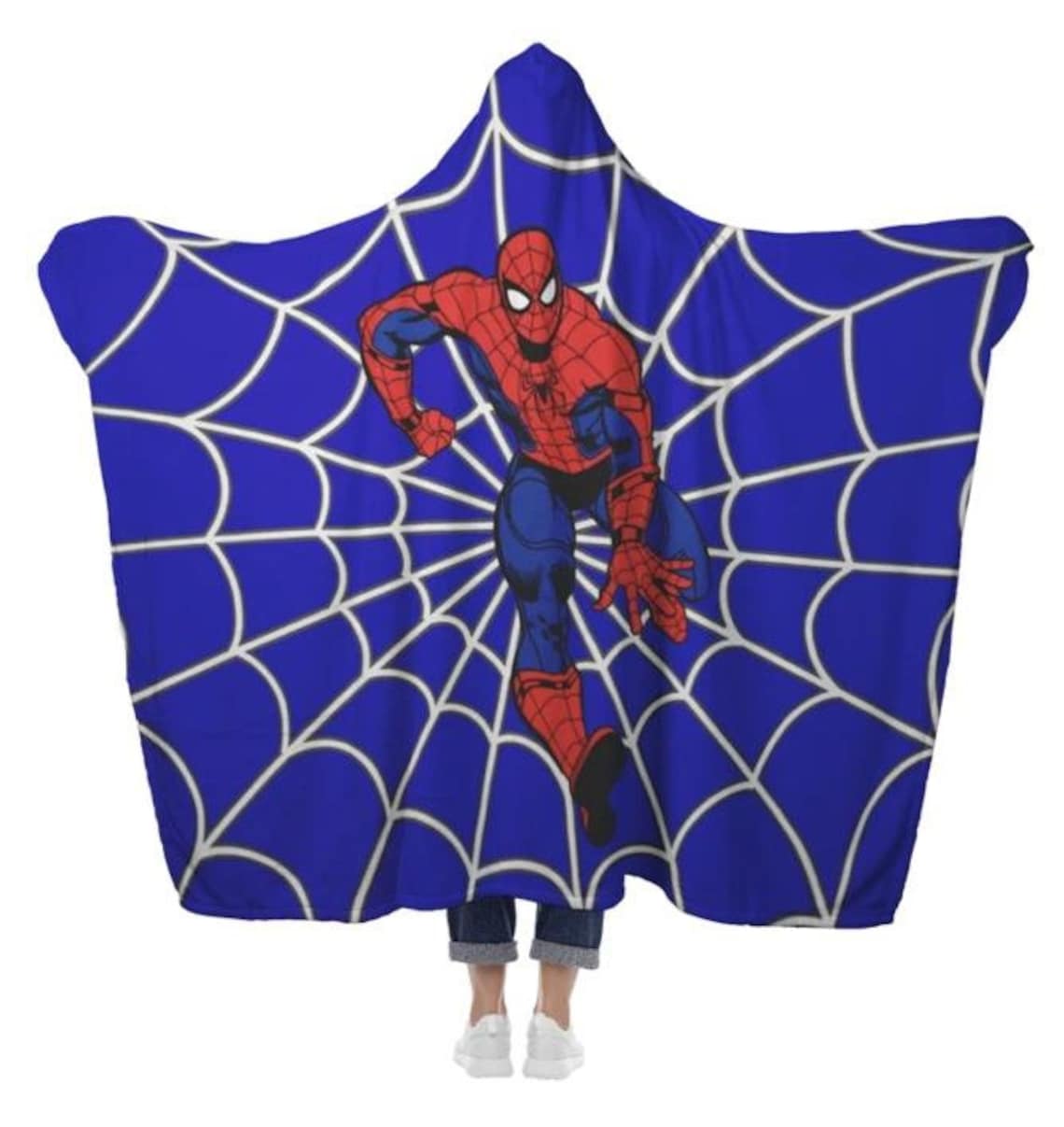 Spiderman Hooded Blanket Cozy Blanket with Sherpa Lining Etsy