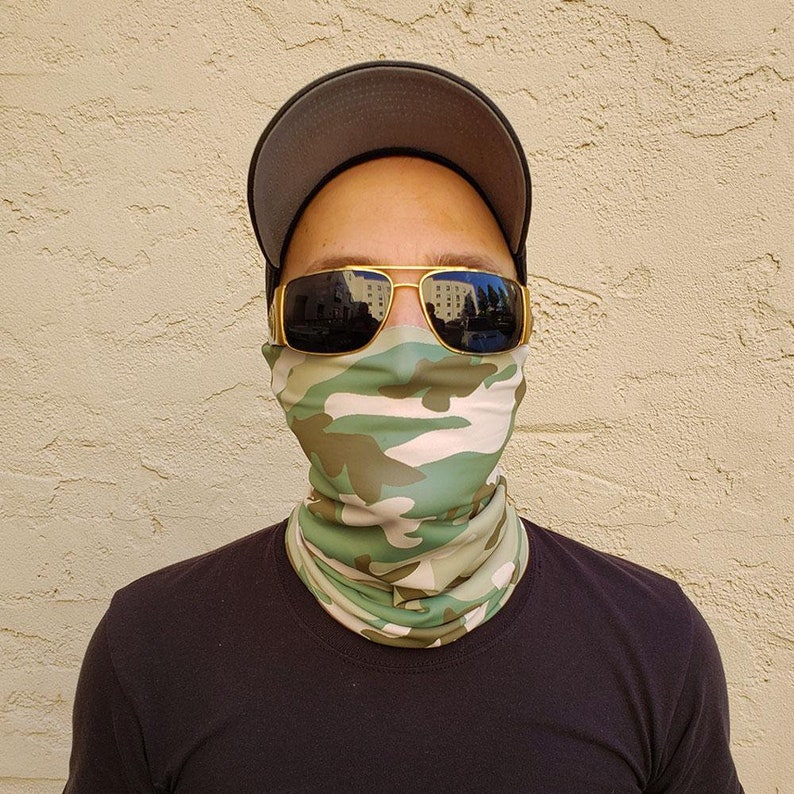 Army Camo Neck Gaiter Face Mask Made in the USA Etsy