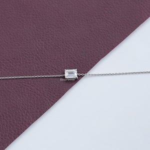 0.50 To 3.00 CT Emerald Cut Lab Grown Diamond Solitaire Bracelet, Prong Set Diamond Love Bracelet, Hand Made Diamond Minimalist Bracelet