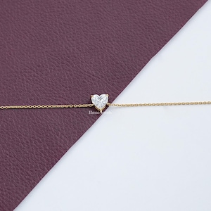 Heart Cut Lab Grown Diamond Solitaire Bracelet, 0.50 To 3.00 Carat Brilliant Cut Diamond Bracelet, CVD Diamond Chain Bracelet, Wedding Gift