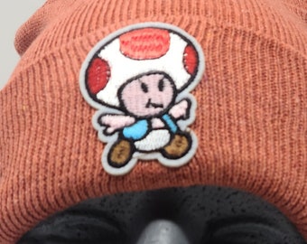 Toad - Mario Bros Video Game Beanie Winter Hat -  Orange