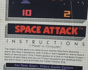 Space Attack -  Atari 2600 (VCS) Game Manual