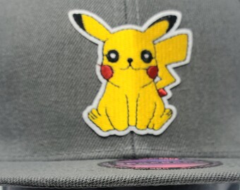 Pikachu - Pokemon Snap Back Baseball Cap -  Gray