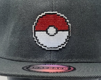 Pokeball - Pokemon Snap Back Baseball Cap -  Gray