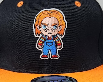 Horror Hat - Snap Back Baseball Cap -  Black/Orange
