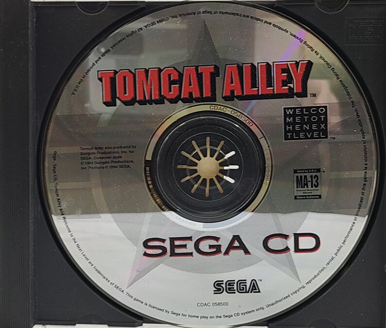 Tomcat Alley Sega CD Disc image 3