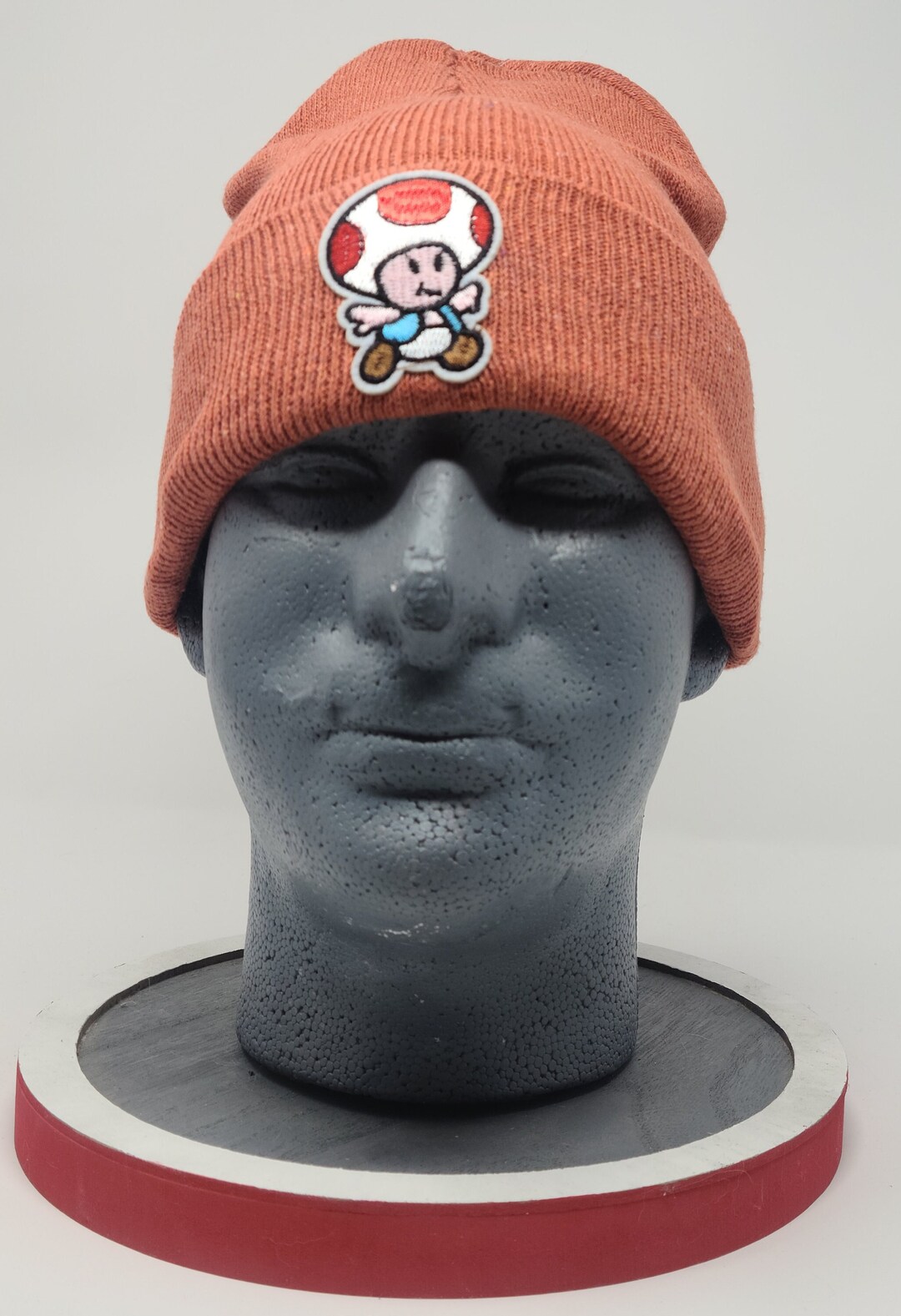 Toad Mario Bros Video Game Beanie Winter Hat Orange Etsy
