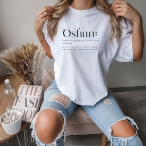 OSHUN unisex Tee, blessed by Oshun, Ochun blessings,Fertility Goddess, Moon goddess shirt, Yoruba, Ropa de Oshun, Santeria, Iyalorde