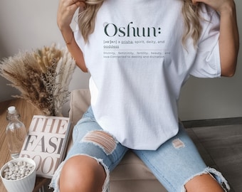 T-shirt unisexe OSHUN, béni par Oshun, bénédictions d&#39;Ochun, déesse de la fertilité, chemise déesse lune, Yoruba, Ropa de Oshun, Santeria, Iyalorde