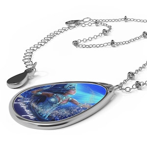 Yemaya Pendant, Goddess Yemaya silver necklace, Orisha jewlery, Santera gifts, Orixa, Yemaya Collar , Yoruba , Goddess Yemaya
