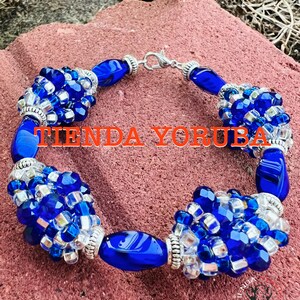 Yemaya Bracelet, Ilde de Yemaya, idde Yemaya, Santeria religion Yoruba