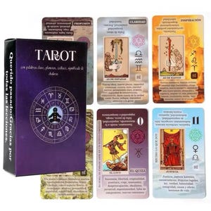 Tarot para Principiantes en Español: Cartas con Palabras Clave, Significados Invertidos, Chakras, Planetas, Zodiaco y Elementos