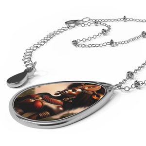 Oya-hanger, godin Oya zilveren ketting, Orisha-sieraden, santeracadeaus, Orixa, Oya-kraag, Yoruba, godin Oya
