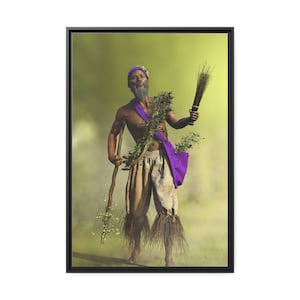 Eco- Friendly San Lazaro Art on Canvas Oversized | Orisha Babaluaye Painting |  Babaluaye Canvas| God Canvas | San Lazaro Cuadro| Santeria