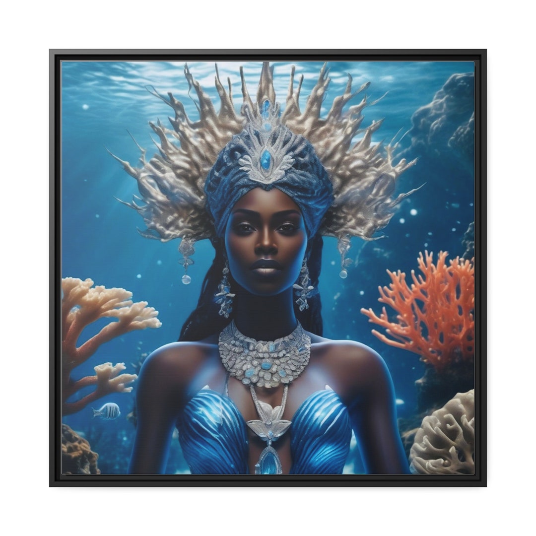 Yemaya Canvas: Goddess of the Sea Orisha Goddess Painting African ...