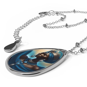 Yemaya Pendant, Goddess Yemaya silver necklace, Orisha jewlery, Santera gifts, Orixa, Yemaya Collar , Yoruba , Goddess Yemaya