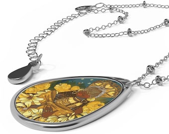 Pendentif Oshun, collier en argent déesse Osun, bijoux Orisha, cadeaux Santera, Orixa, collier Oshun, yoruba, déesse Oshun