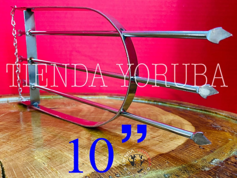 Flecha De Ochosi 3 Puntas 10\u201d Pulgadas Grande XxL Santer\u00eda Ochosi Ifa Osha