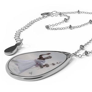 Obbatala Anhänger, Gott Obatala Silber Halskette, Orisha Schmuck, Santera Geschenke, Orixa, Obbatala Halsband, Yoruba, Obatala Halsband