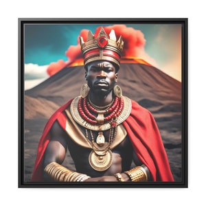Lienzo Mate Aggayu Ecológico, Arte Aggayu sobre Lienzo / Pintura Orisha / Lienzo de Diosa Africana / Agayu Cuadro/ Santería Yoruba