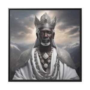 Obatala Art on Canvas Oversized | Orisha God Painting | African God Canvas | Obatala Canvas| Obbatala Cuadro| Obatala Trono | Obatala Altar