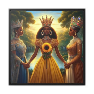 Sacred Trio Canvas: Oshun, Oya, and Yemaya |Orisha Painting | African Goddess Canvas | Ochun Oya Yemaya Cuadro|Santera Gift |Yoruba Santeria