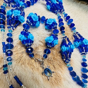 Bracelet and Necklace Yemaya , Ilde y Collar de  Yemaya , Collar de Gala Yemaya Santeria religion Yoruba