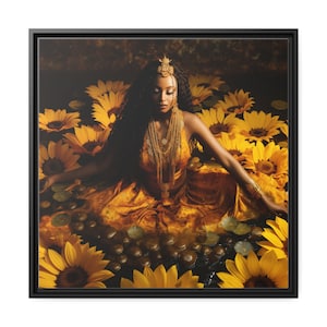 Oshun Kunst auf Leinwand Oversized | Orisha Göttin Malerei | Afrikanische Göttin Leinwand | Afrikanische Frauen Leinwand| Ochun Cuadro| Yoruba Santeria