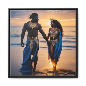 Yemaya and Olokun Canvas: God and Goddess of the Sea | Orisha  Painting | African  Canvas | Sea God Canvas| Sea | Yemaya Cuadro| Yoruba