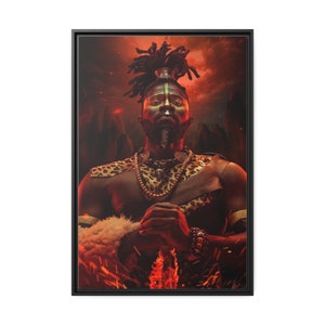 Eco- Friendly Shango Art on Canvas Oversized | Orisha God Painting | African God Canvas | Shango Canvas| Shango Cuadro| Chango Cuadro Yoruba