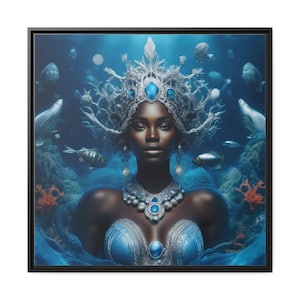 Yemaya Canvas: Goddess of the Sea | Orisha Goddess Painting | African Goddess Canvas | Sea God Canvas| Sea | Yemaya Cuadro| Yoruba Santeria