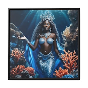 Yemaya Canvas: Goddess of the Sea | Orisha Goddess Painting | African Goddess Canvas | Sea God Canvas| Sea | Yemaya Cuadro| Yoruba Santeria