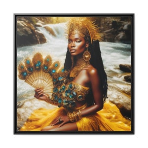 Oshun Kunst auf Leinwand Oversized | Orisha Göttin Gemälde | Afrikanische Göttin Leinwand | Oshun Leinwand | Flussgöttin Leinwand | Ochun Cuadro